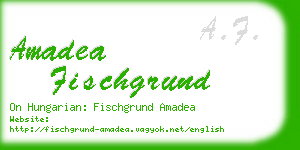 amadea fischgrund business card